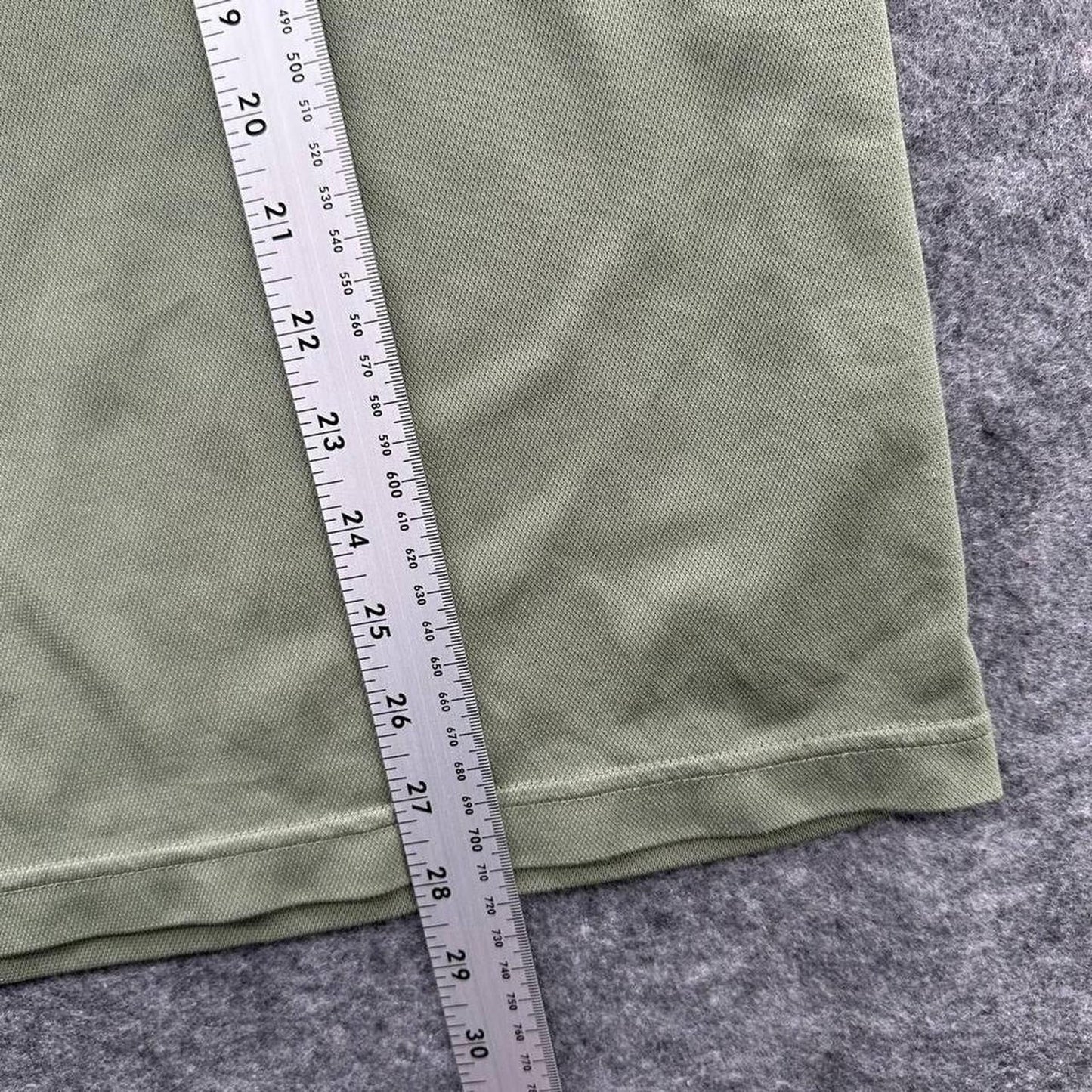 Adidas green striped tee with
