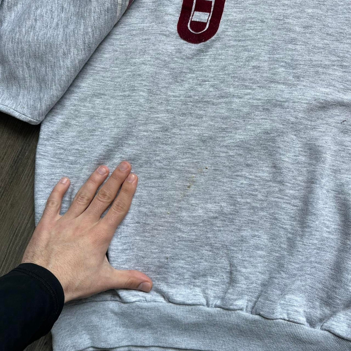 Nike grey 80s crewneck sweatshirt with red accents