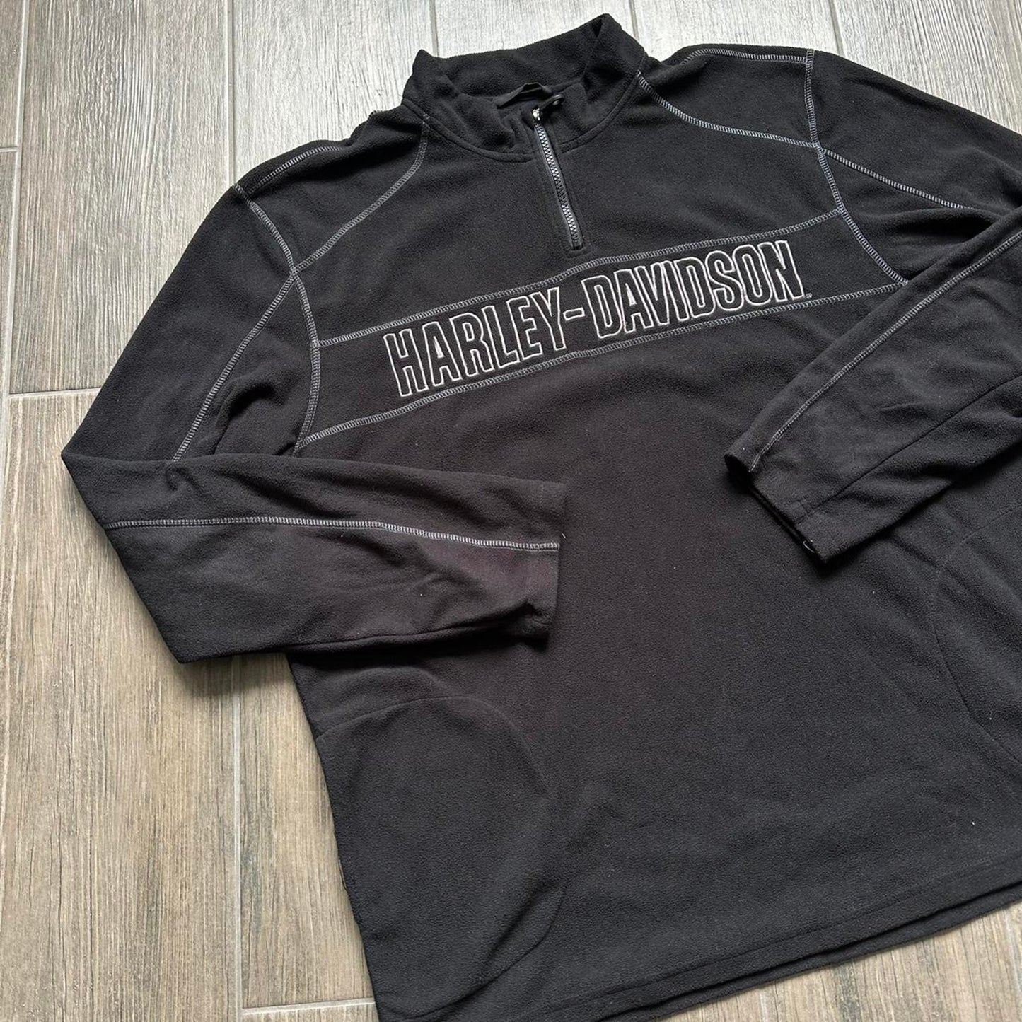 Harley davidson black quarter zip