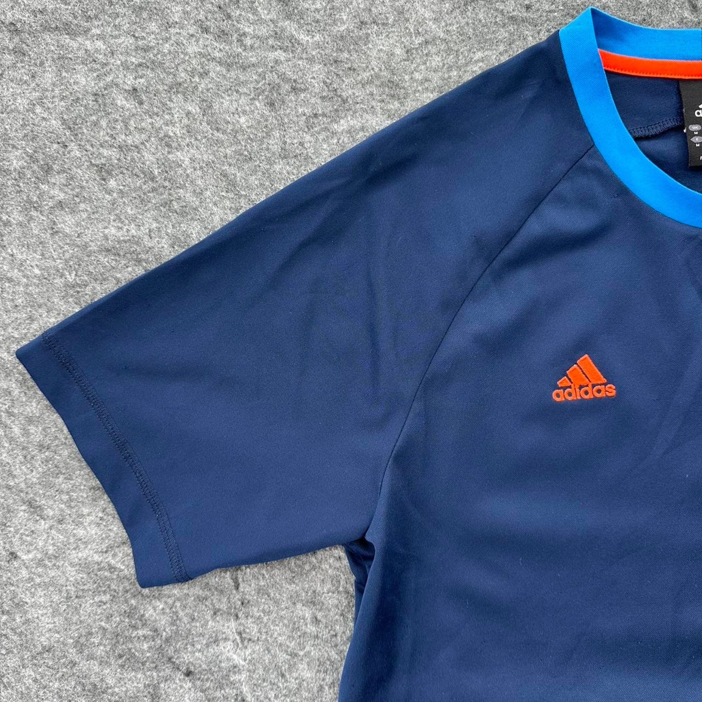 Adidas navy blue t shirt with
