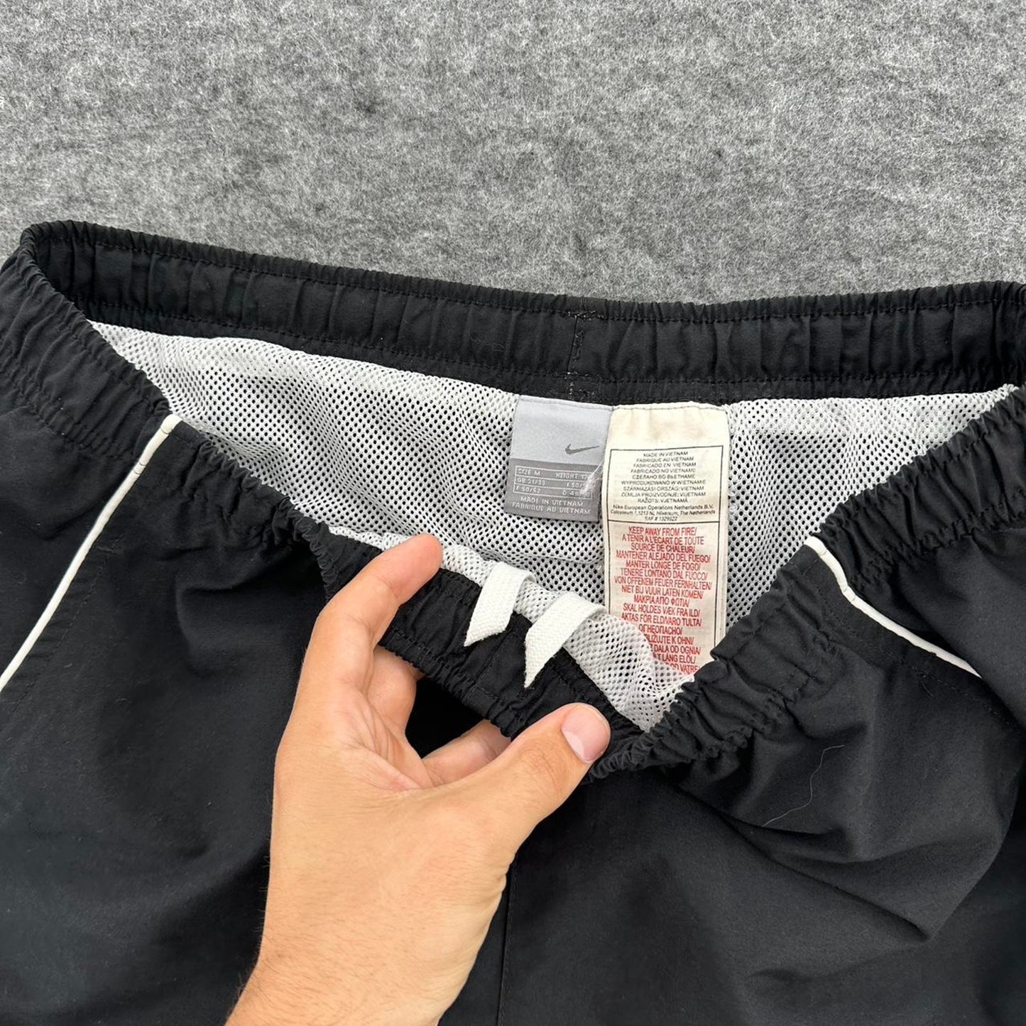 Nike black shorts with white