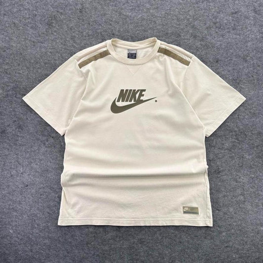 Nike 90s Cream & White T-Shirt