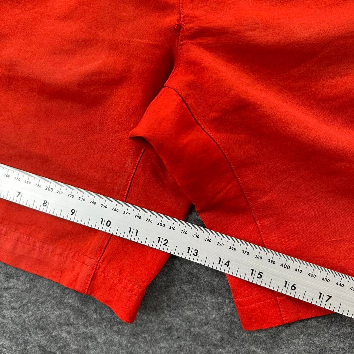 Nike red shorts with white