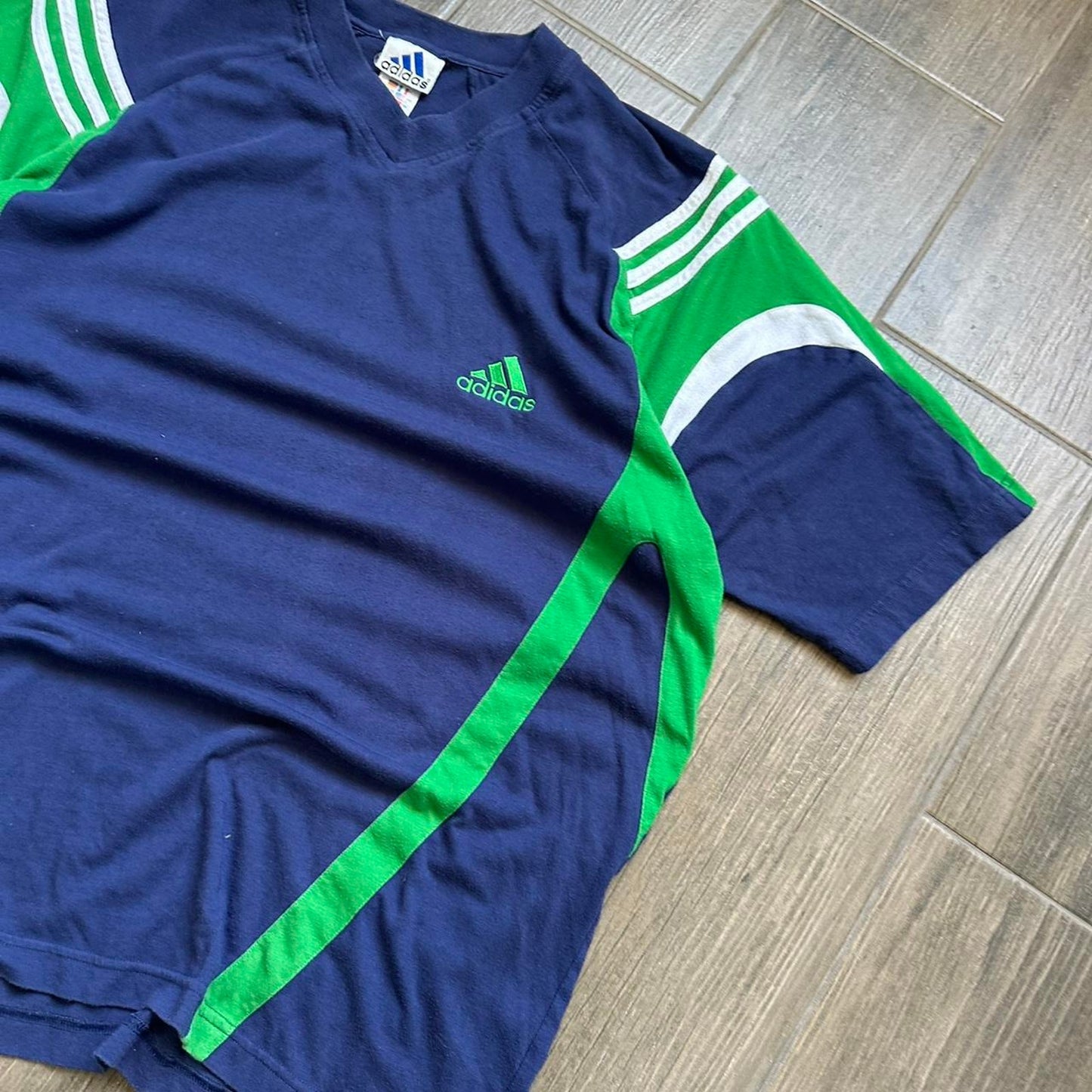 Adidas navy blue and green