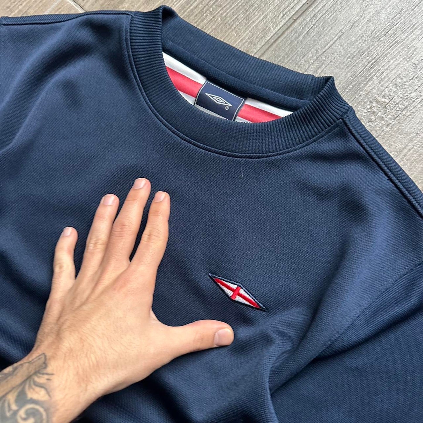 Umbro navy England oversized y2k sport S sweatshirt