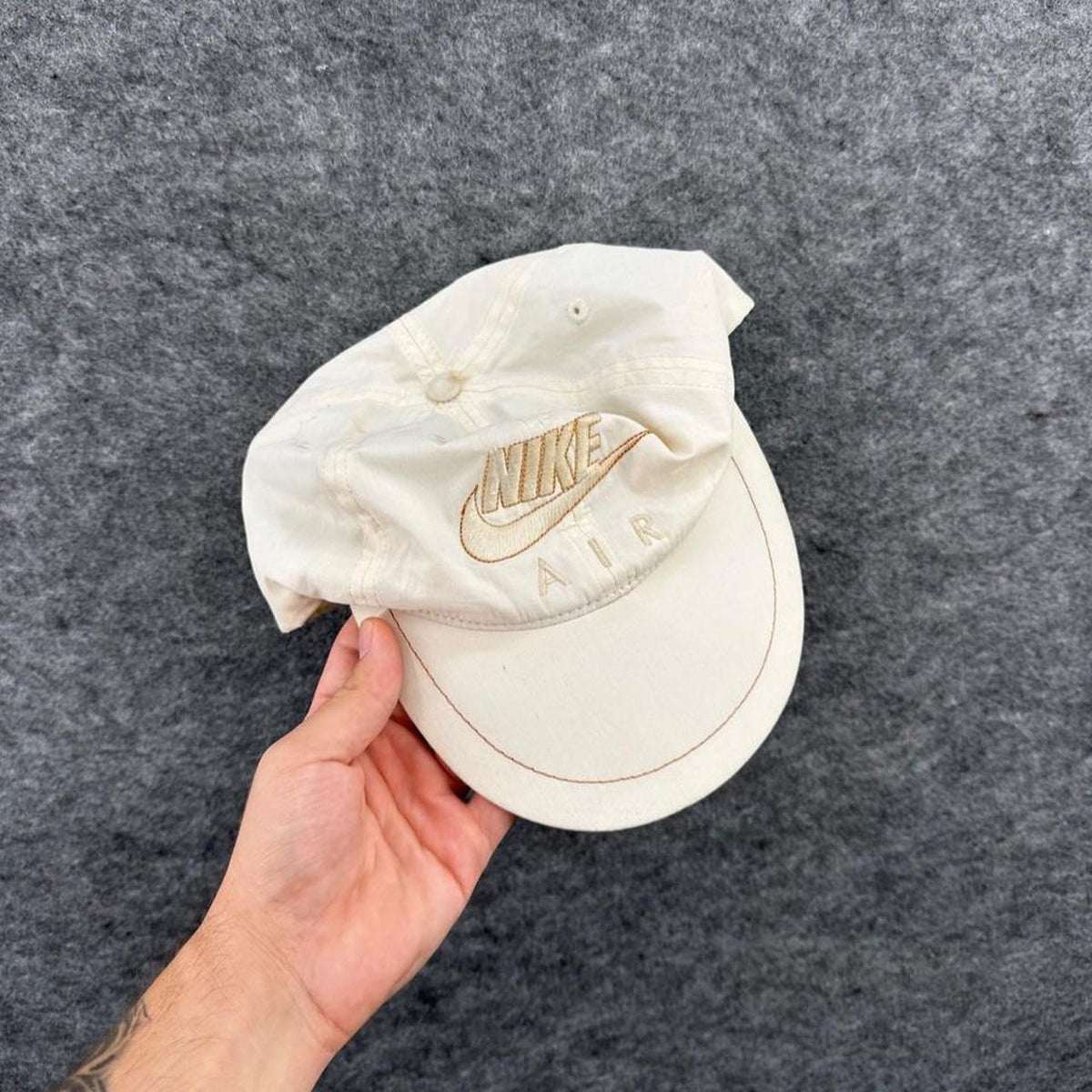 Nike Air White Gold Logo Cap