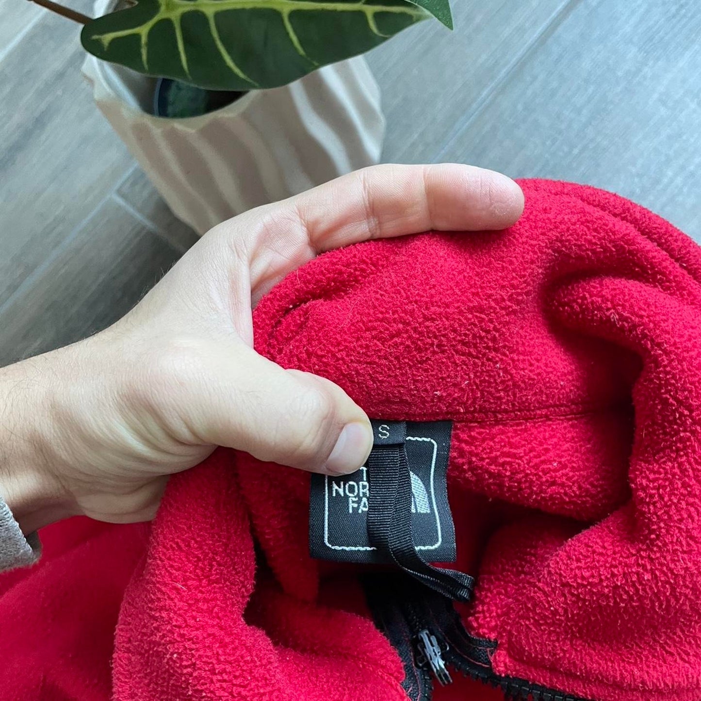 The North Face red vintage fleece baggy jumper
