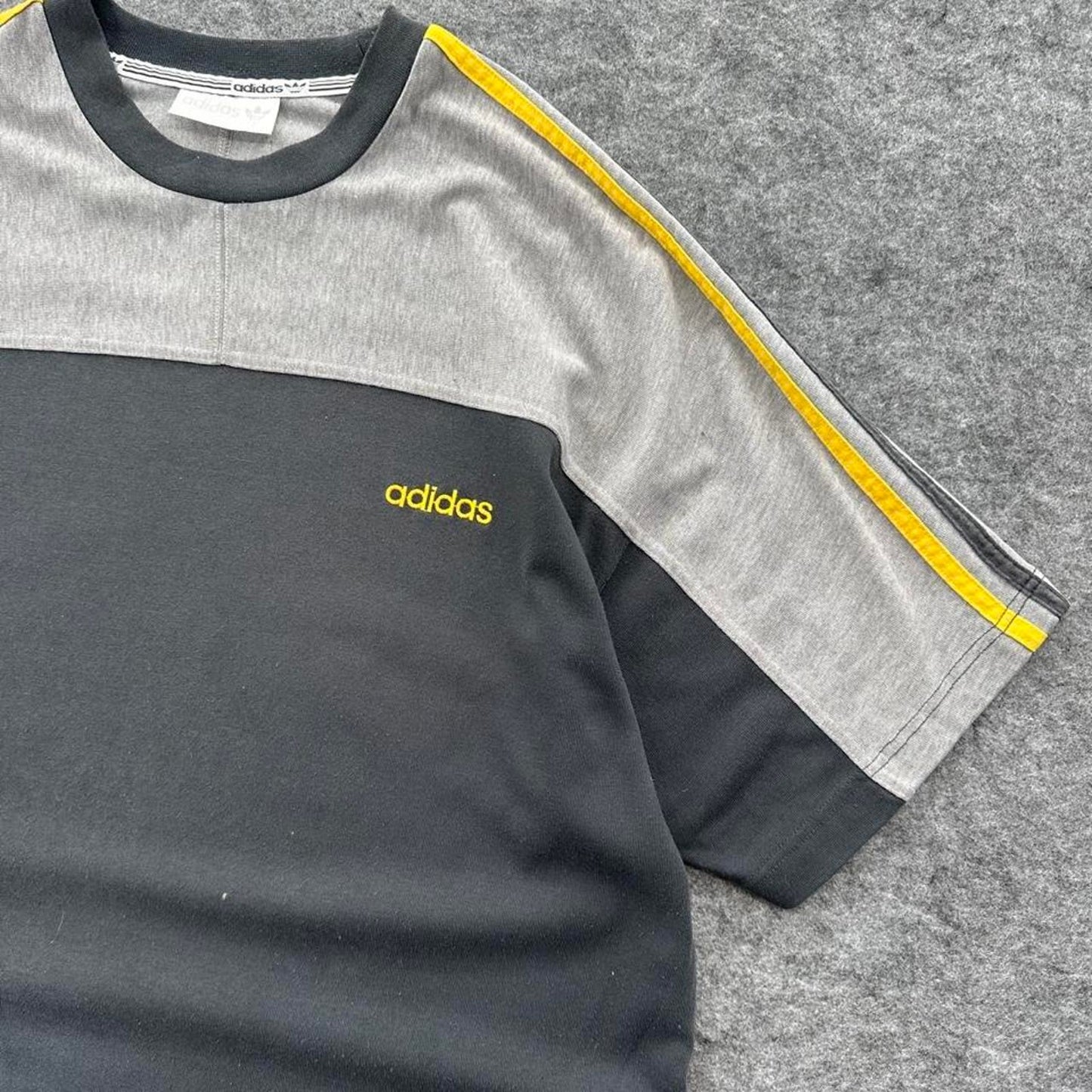 Adidas grey and yellow vintage