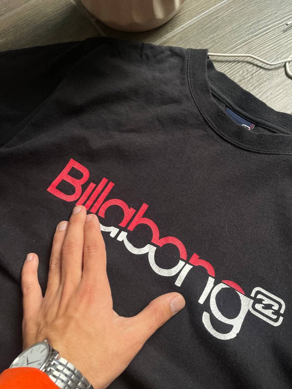 Billabong black vintage baggy t-shirt