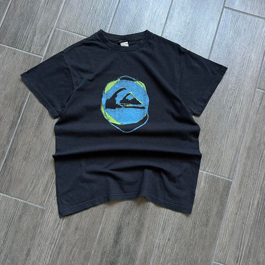 Y2k quiksilver black graphic tee