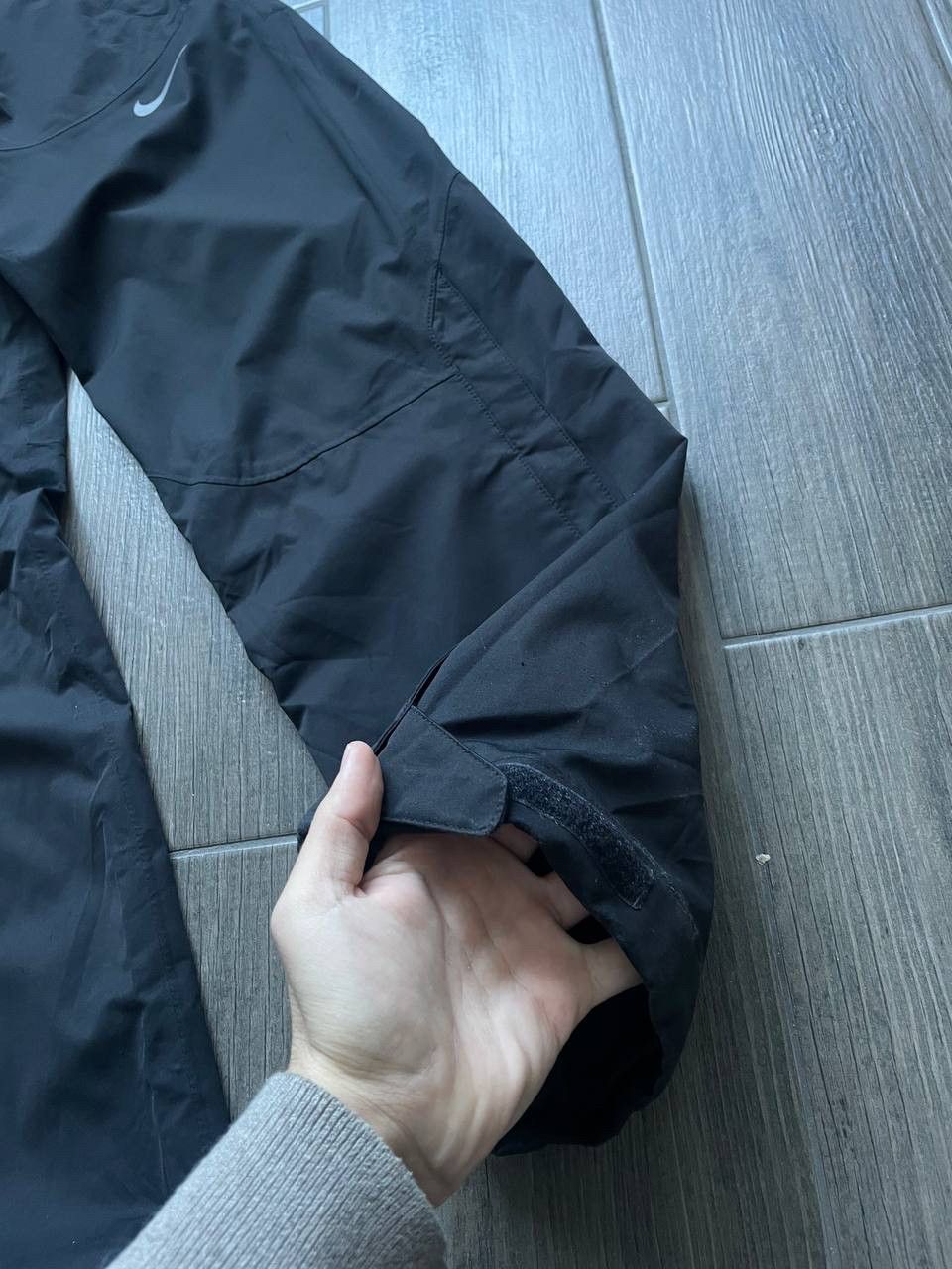 Nike black drill waterproof membrane y2k sweatpants