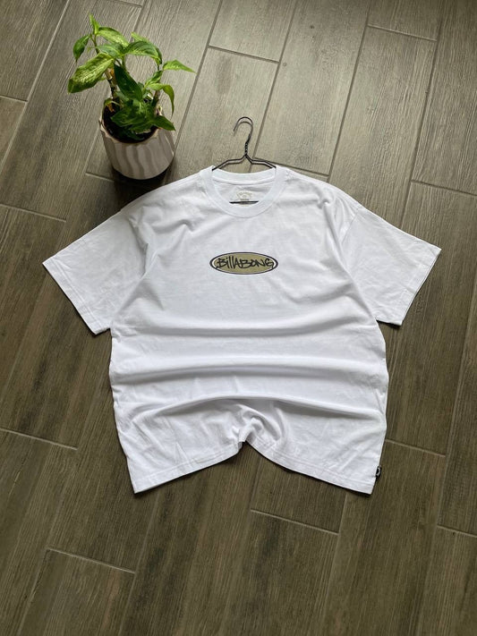 Billabong White Y2K Baggy Oversized Surf T-Shirt