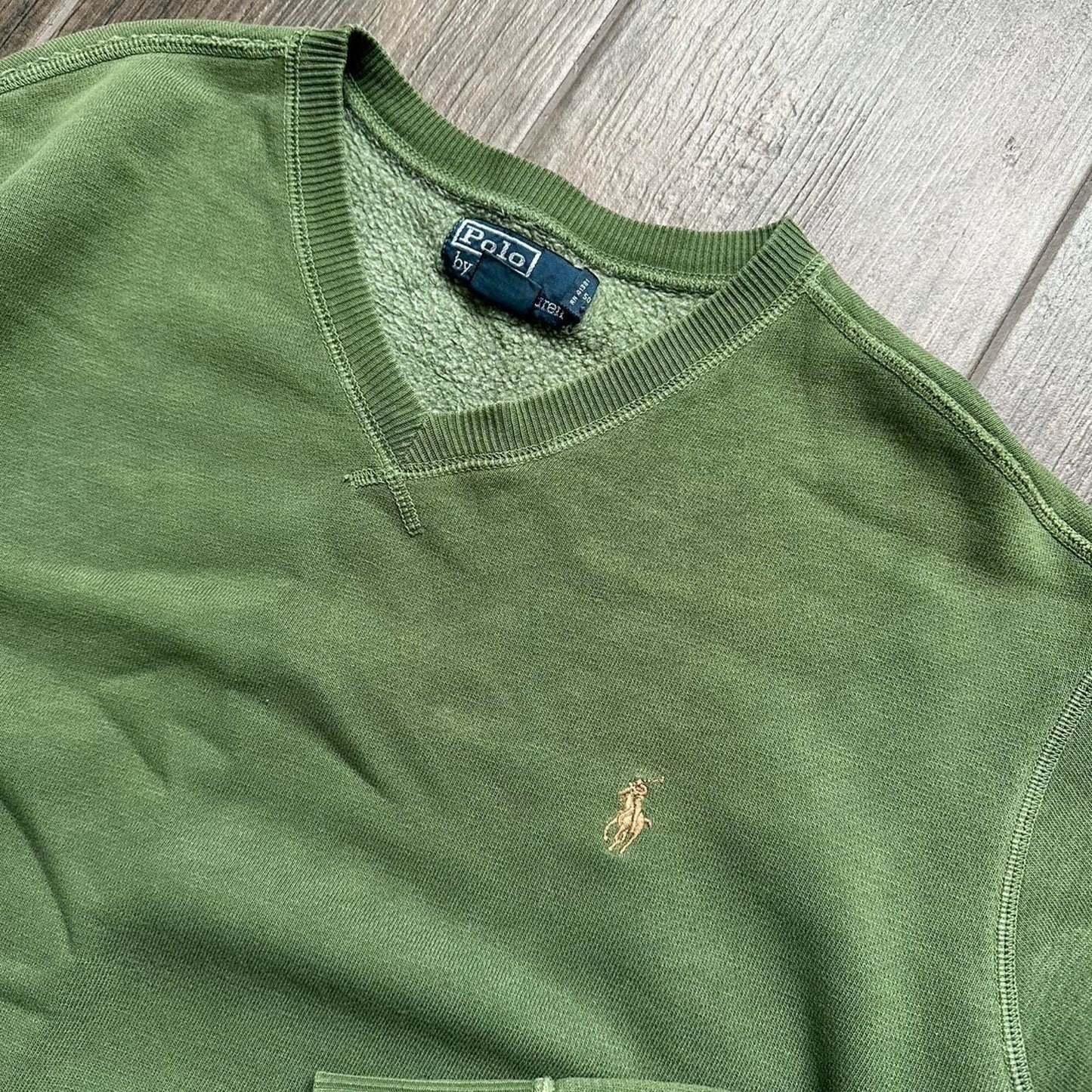 Polo Ralph Lauren green v neck sweatshirt