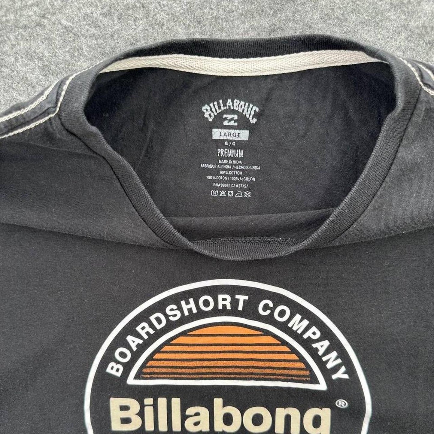Billabong black cotton t shirt with