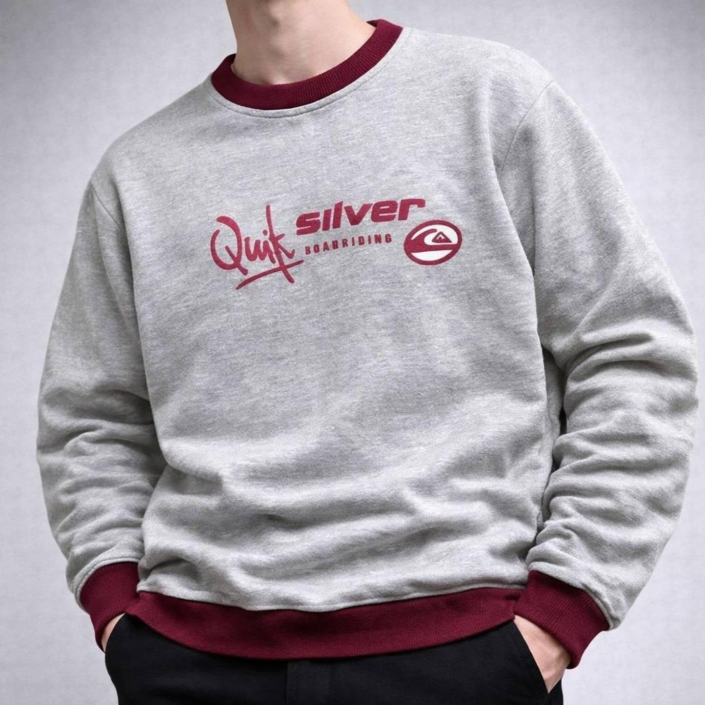 Quiksilver grey vintage sweatshirt