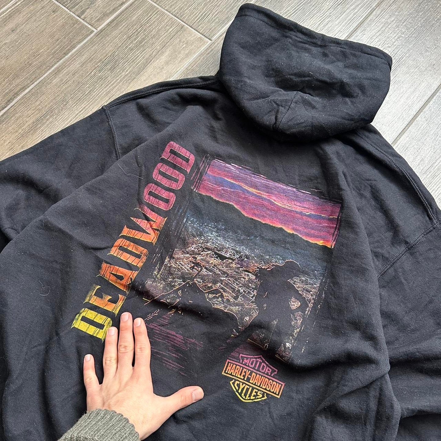 Harley Davidson black baggy XL hoodie