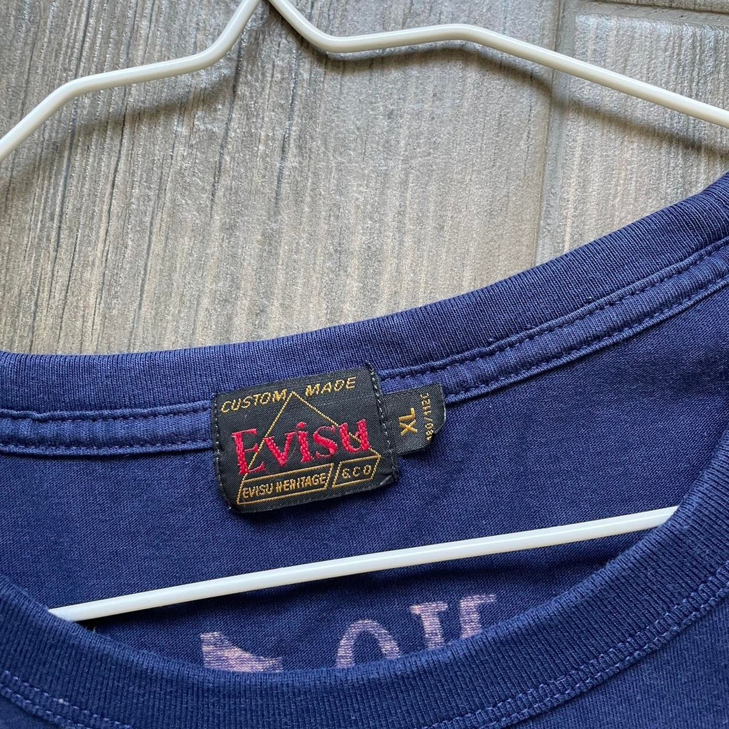 Evisu navy japanese vintage t shirt