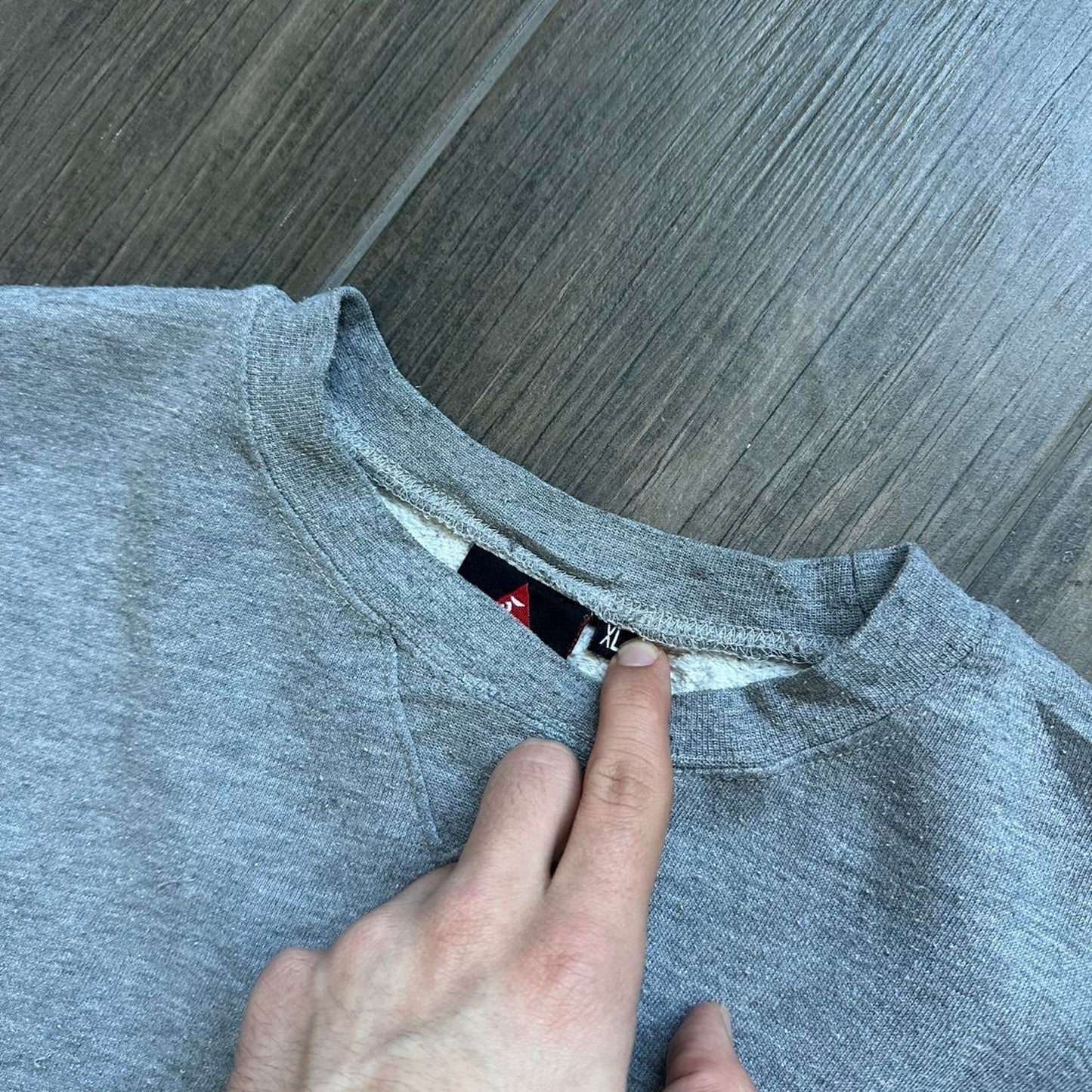 Le Coq Sportif grey y2k baggy sweatshirt