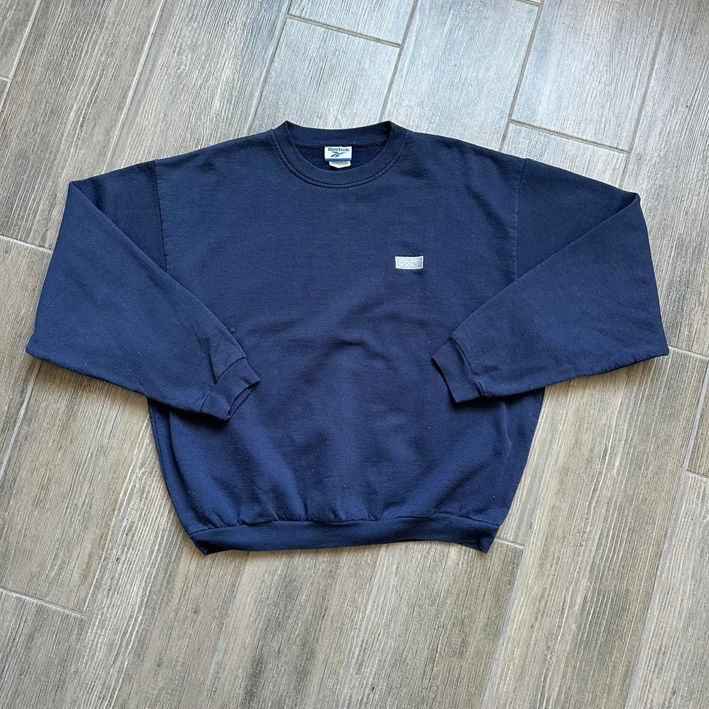Reebok Navy crewneck sweatshirt with white logo