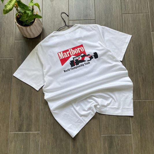 Marlboro white big logo y2k baggy t-shirt