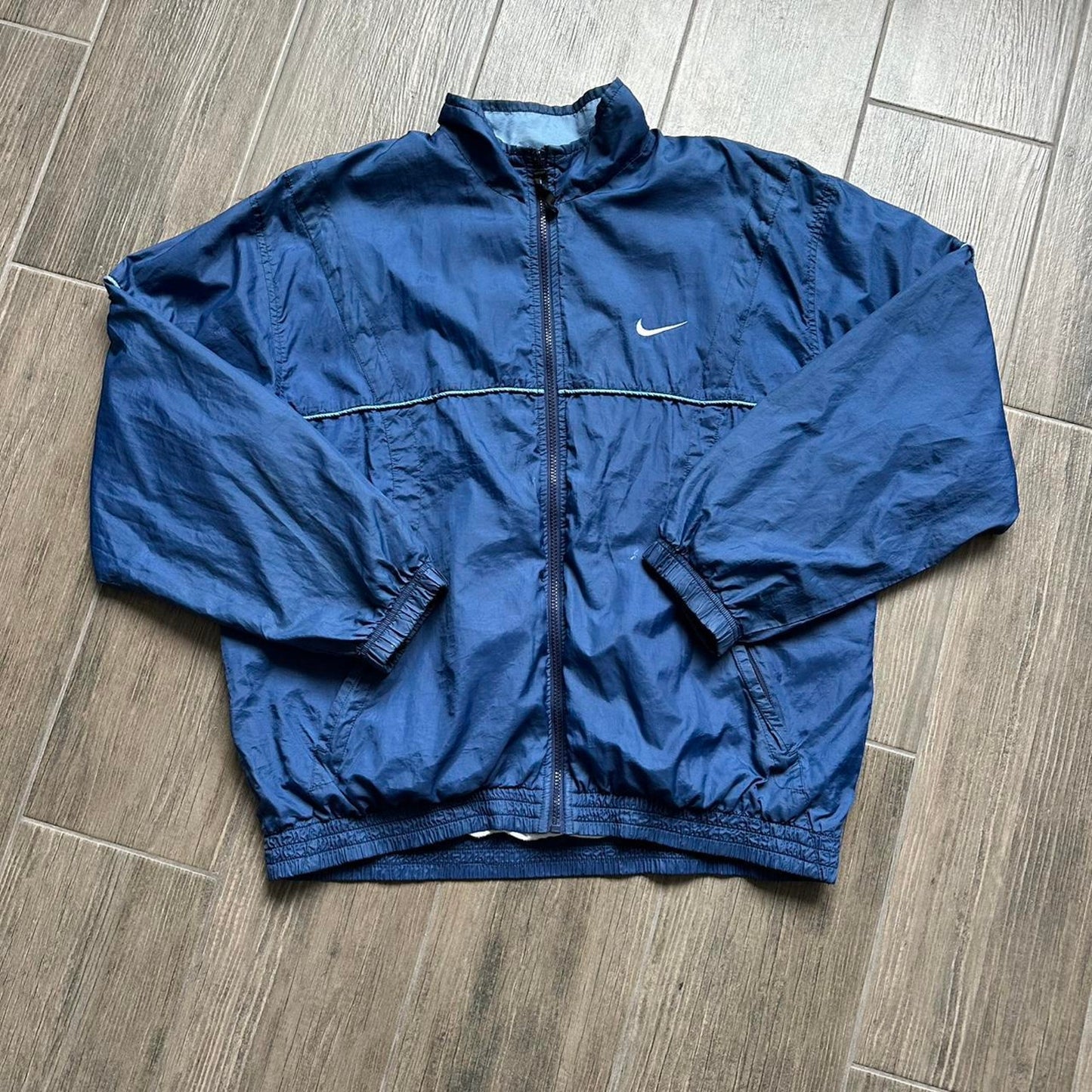 Nike navy blue windbreaker jacket