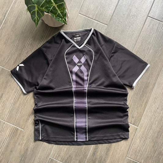 Umbro black jersey vintage baggy y2k streetwear M tee