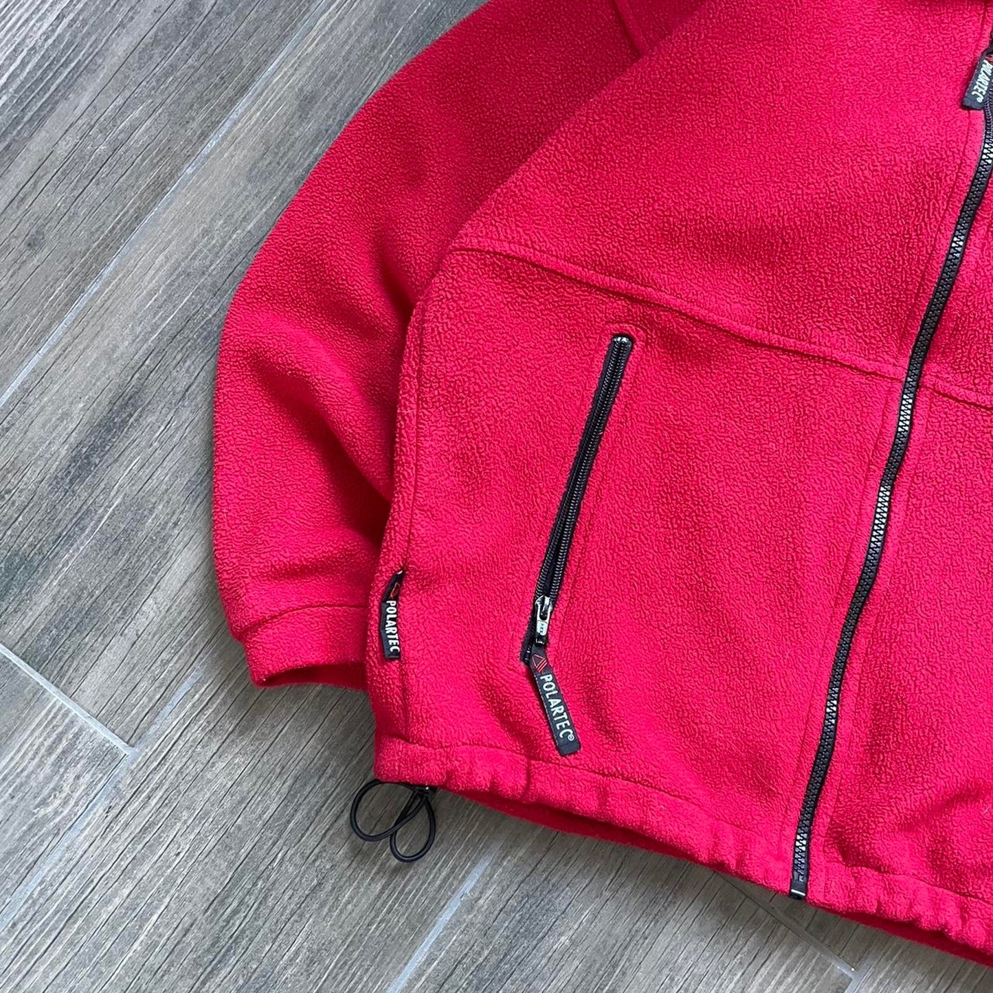 The North Face red vintage fleece baggy jumper