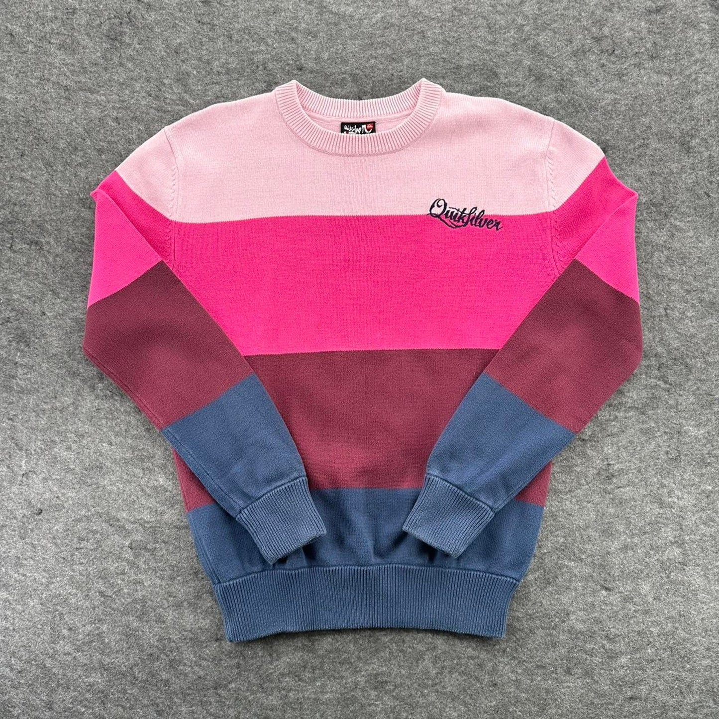 Quiksilver pink striped sweater
