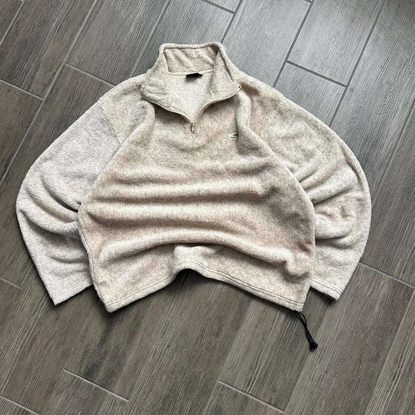 Quiksilver teddy fleece cream surf baggy L jumper