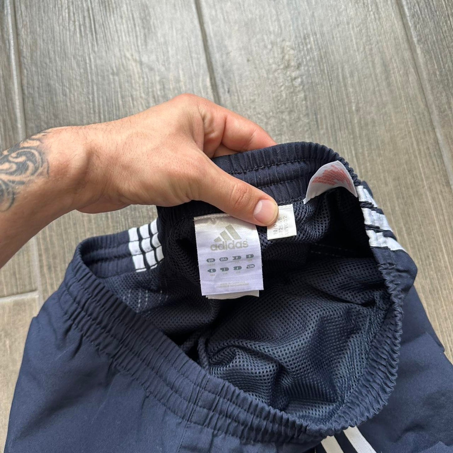 Adidas navy blue track pants