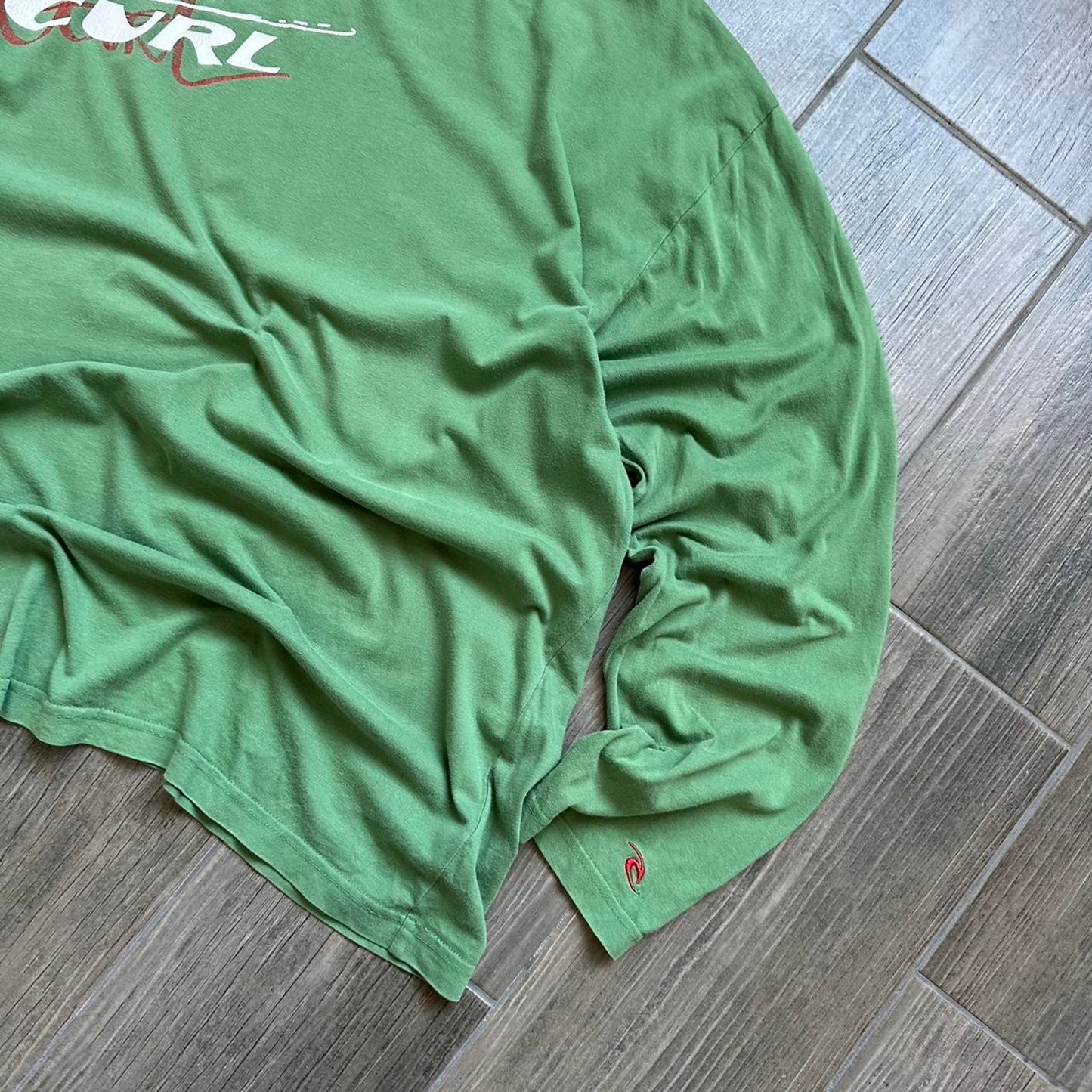 Rip curl green long sleeve tee