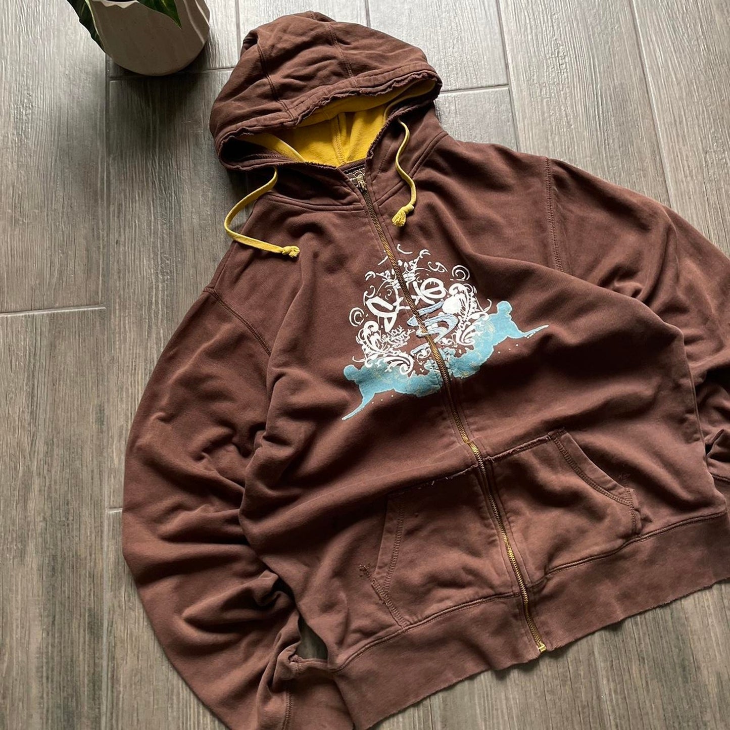 Vintage y2k skater Japanese baggy XL hoodie