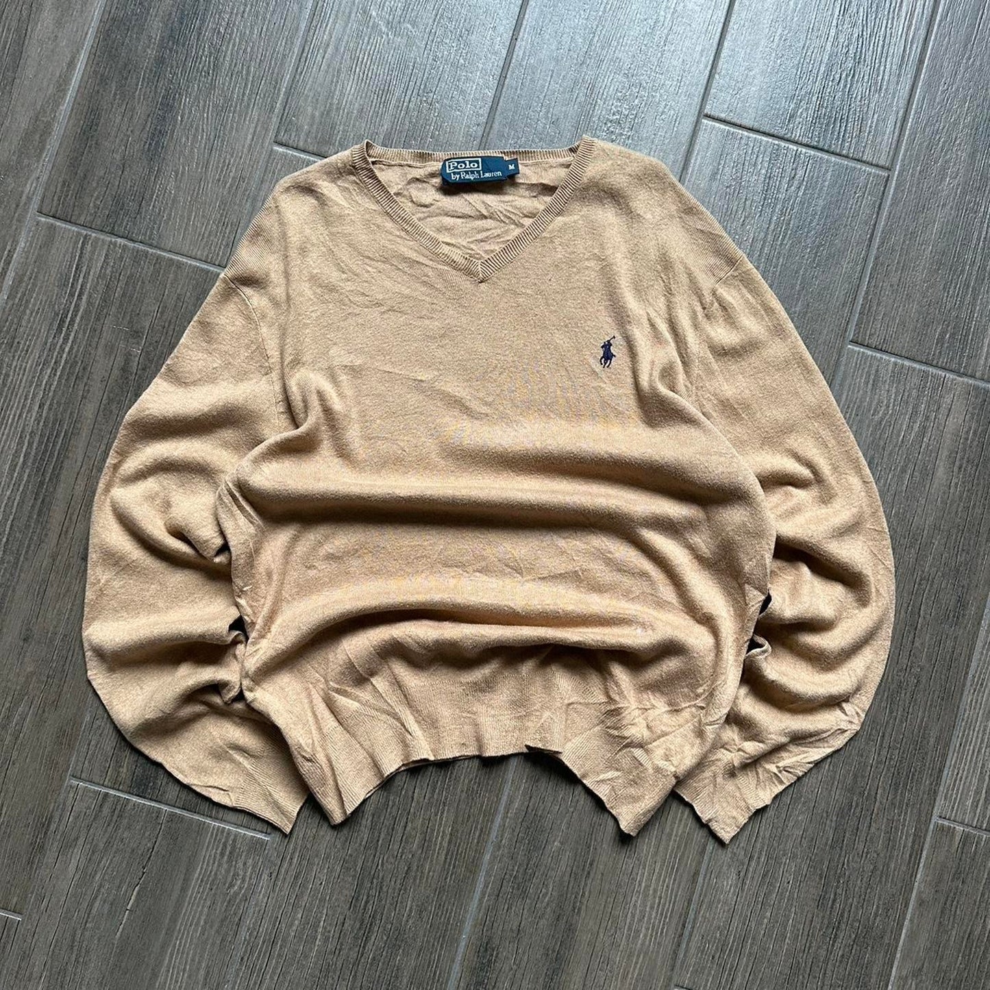 Polo Ralph Lauren cotton y2k v neck jumper