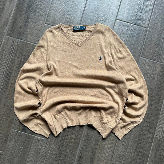 Polo Ralph Lauren cotton y2k v neck jumper