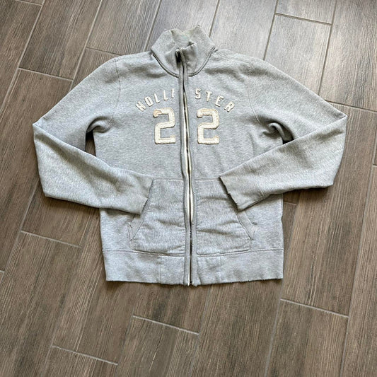 Hollister grey zip up jacket