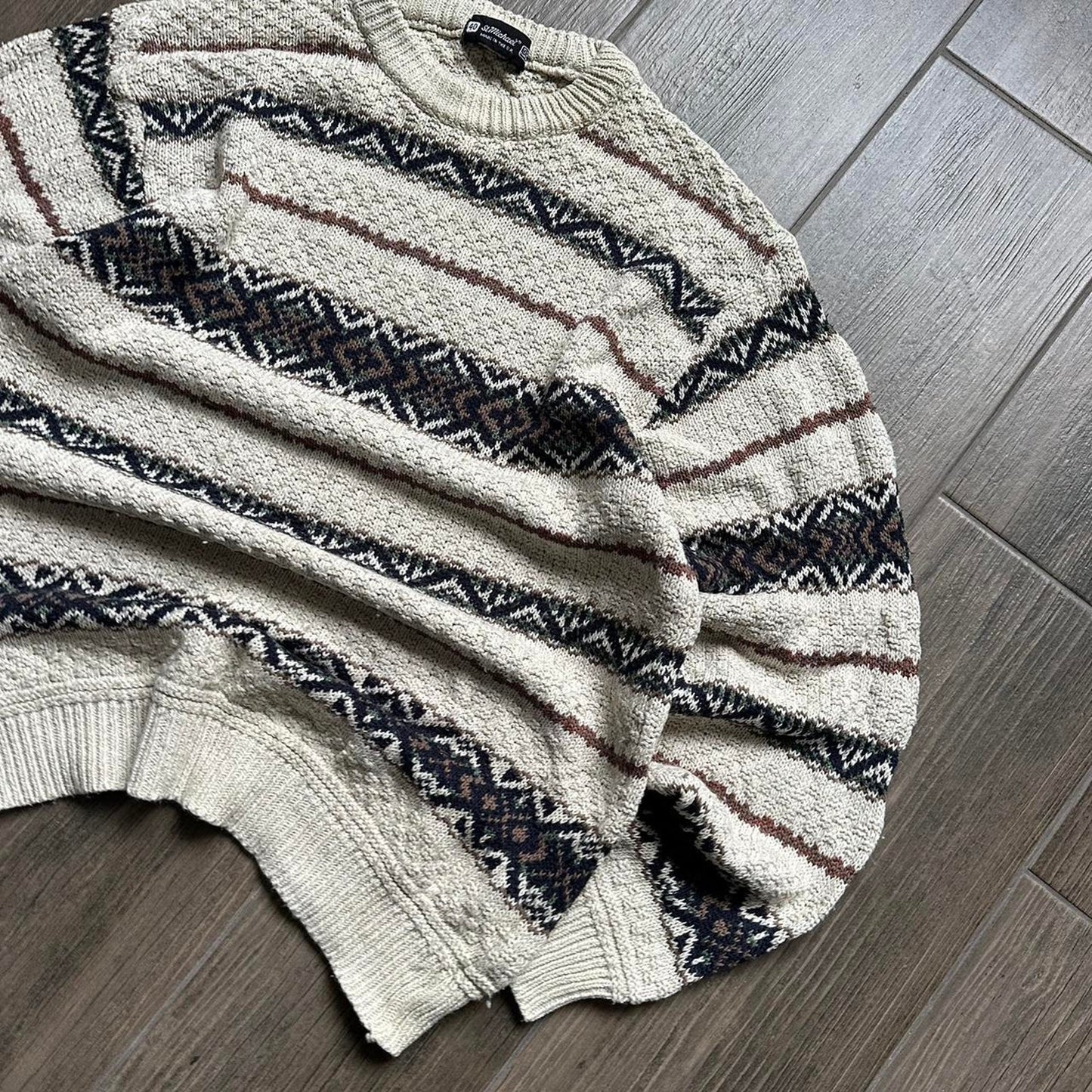 Y2k vintage made in UK grandpacore M-L sweater