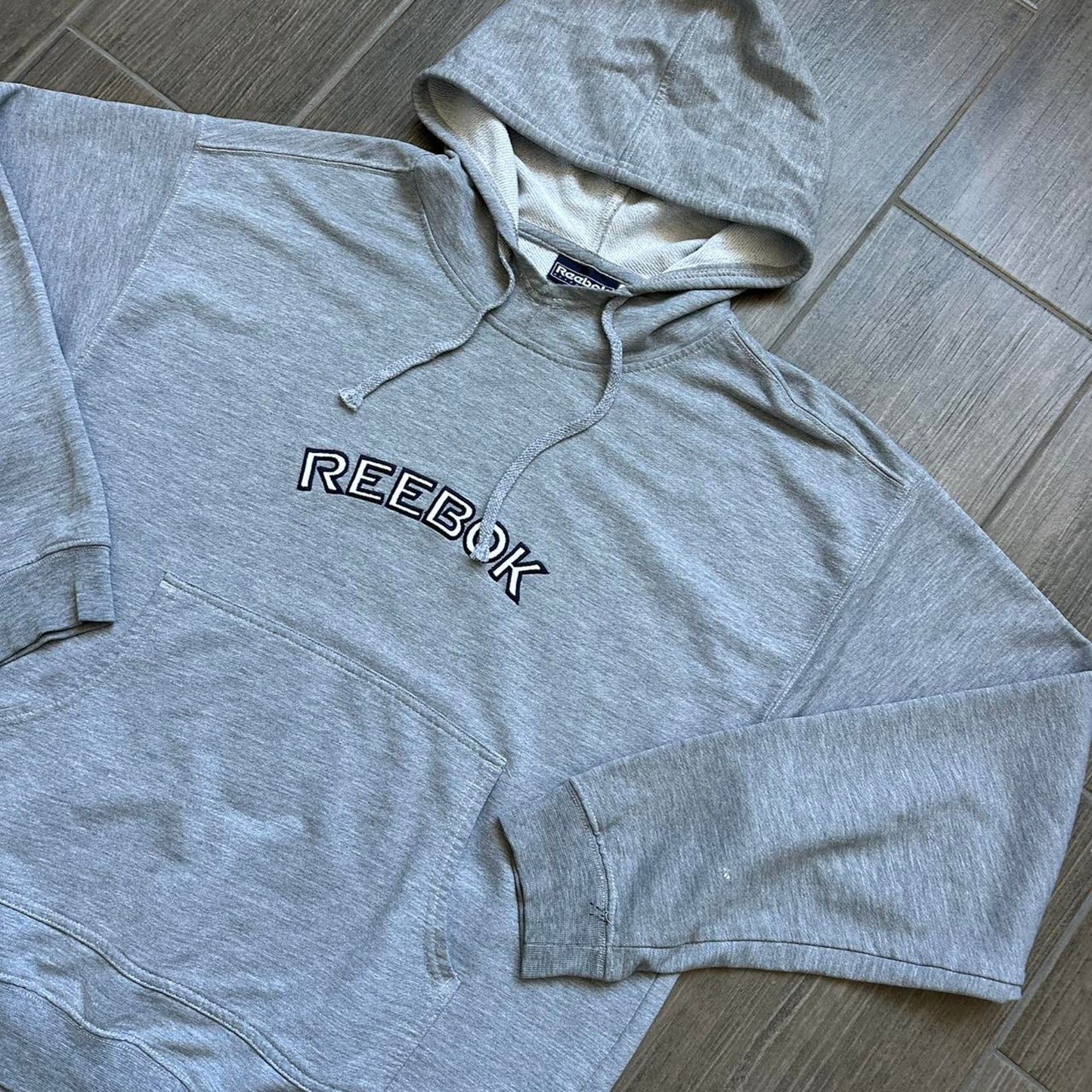 Reebok grey hoodie with embroidered logo