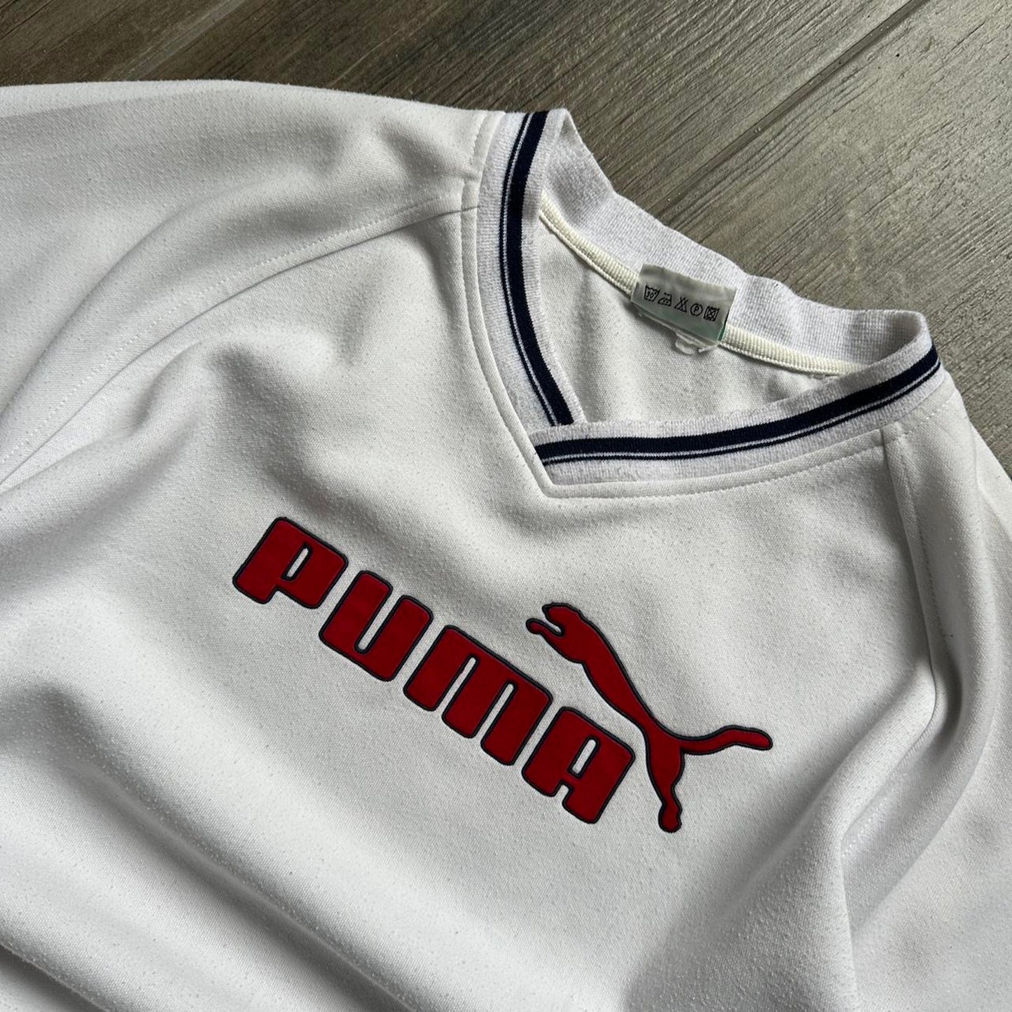 Puma white oversized y2k sport L-XL sweatshirt