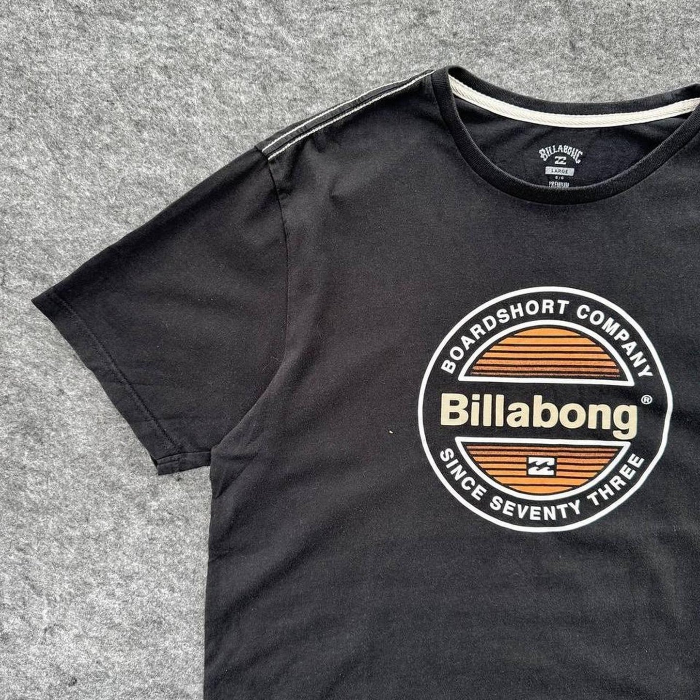 Billabong black cotton t shirt with