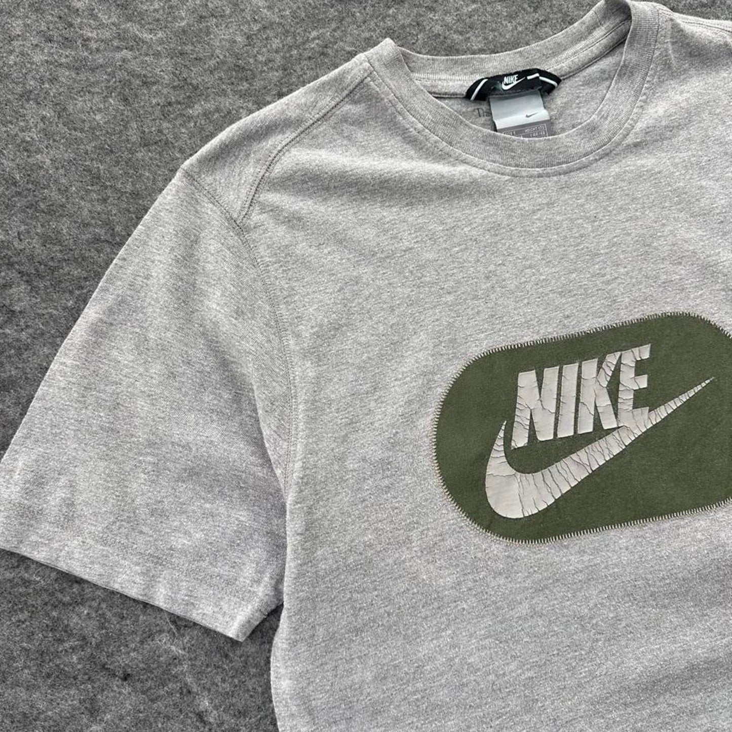 Nike grey tee with green