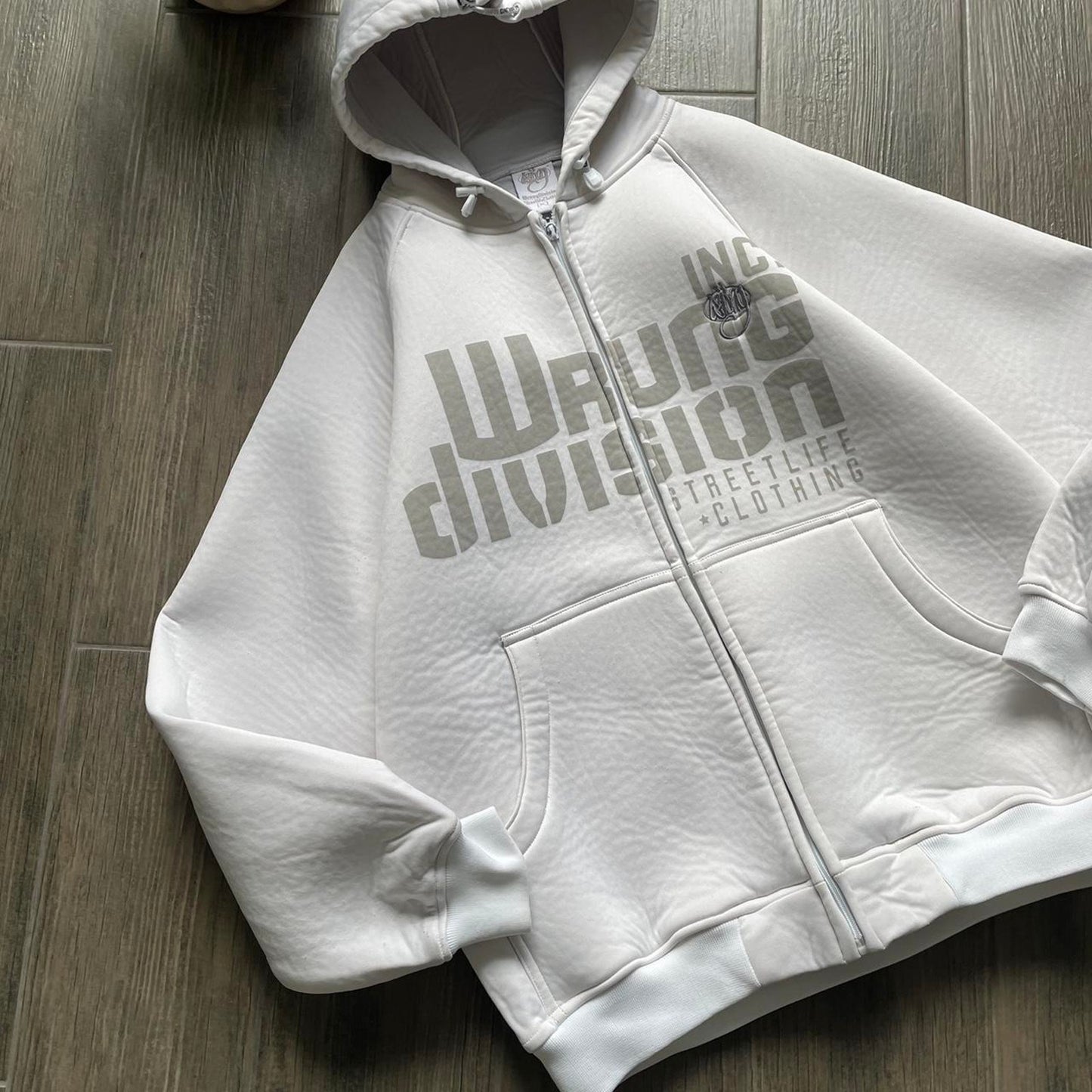 Y2k skater style white oversized L hoodie