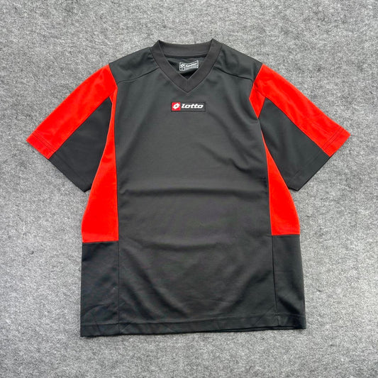 Lotto blackred soccer jersey with