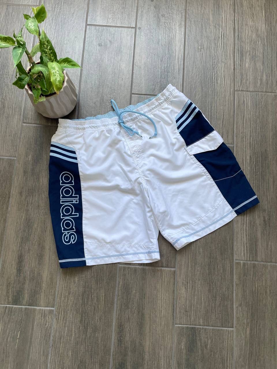 Adidas big logo y2k baggy sport shorts