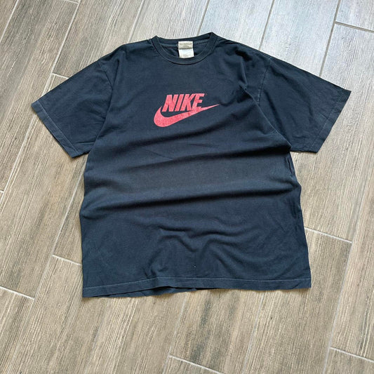 Nike black cotton t-shirt with red logo