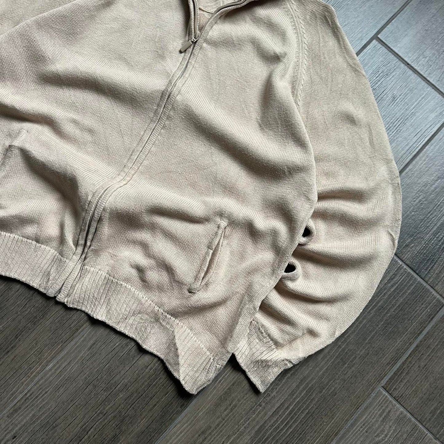 Y2k Japanese style knitted zip L jumper