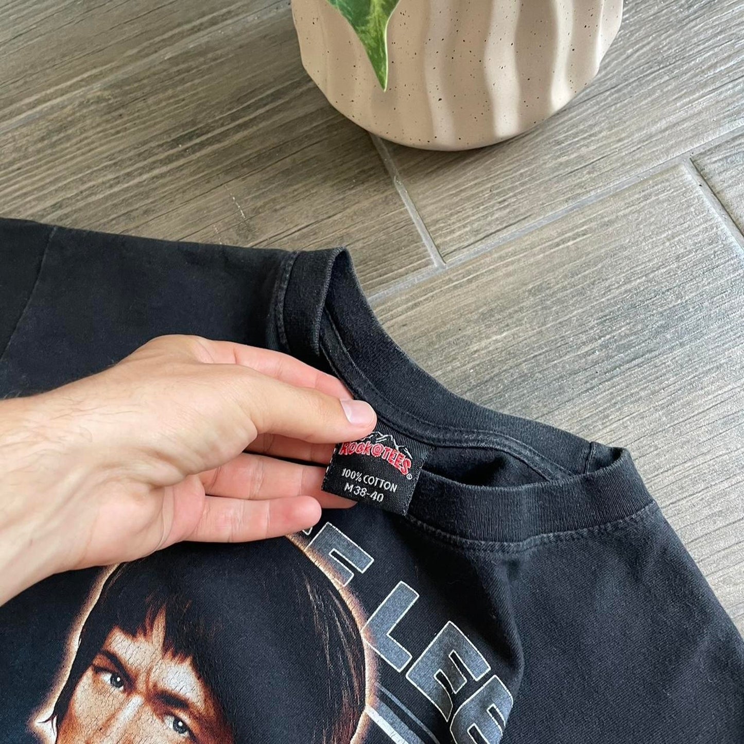 Bruce lee 90s single black tee