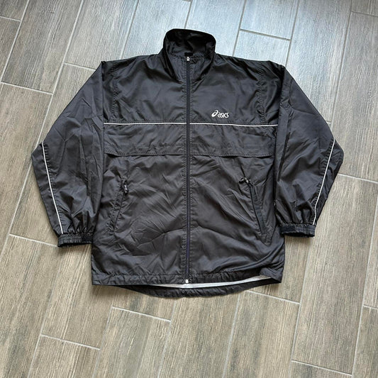 Asics black waterproof L light jacket