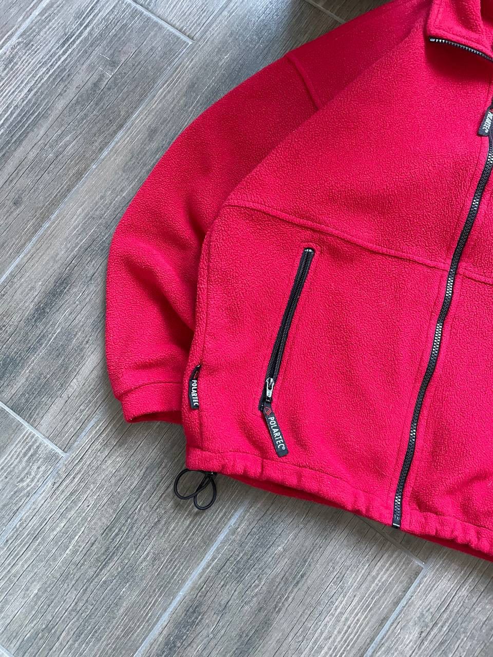 The North Face 90s red vintage fleece baggy zip polartec jumper