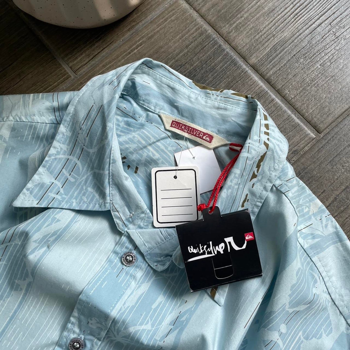 Quiksilver Hawaiian y2k baggy summer surf shirt