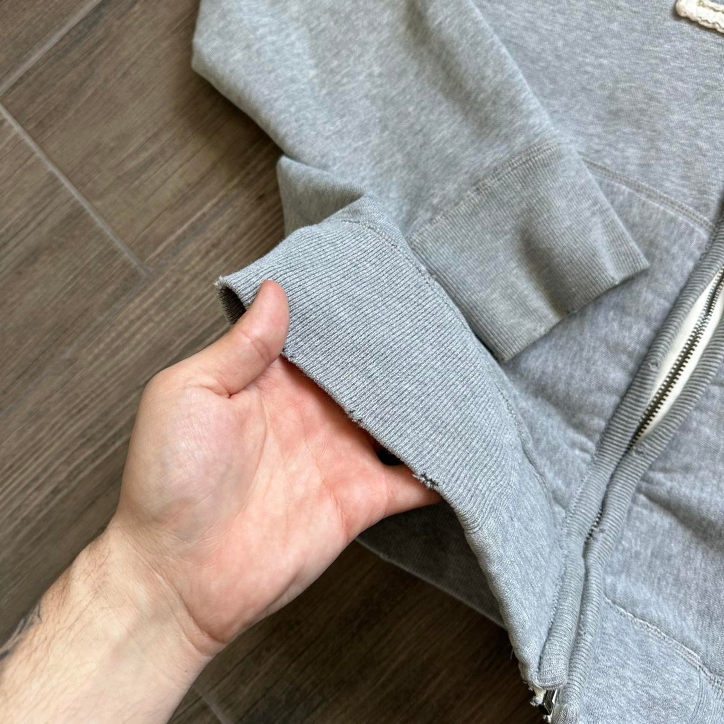 Hollister grey zip up jacket